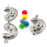 10Pcs Lizards Pearl Cage Aromatherapy Oil Diffuser Necklace Bracelet