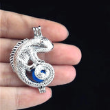 10Pcs Lizards Pearl Cage Aromatherapy Oil Diffuser Necklace Bracelet