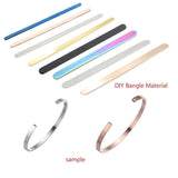 10Pcs Stainless Steel Rectangle Charms 1/4 *6in