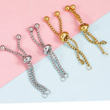 10Pcs 1.8mm 4.5cm Stainless Steel Box Chain Slider Extender Chain DIY Jewelry