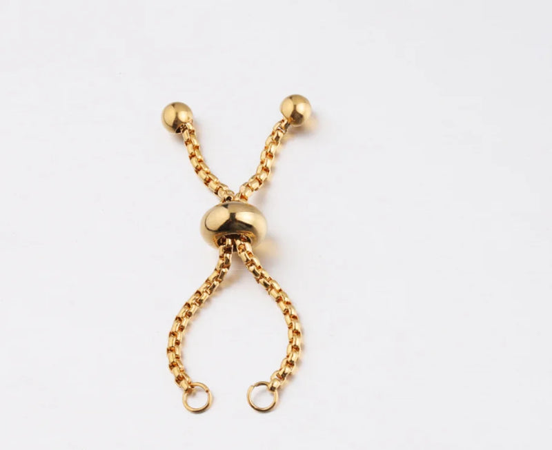 10Pcs 1.8mm 4.5cm Stainless Steel Box Chain Slider Extender Chain DIY Jewelry