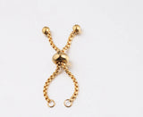 10Pcs 1.8mm 4.5cm Stainless Steel Box Chain Slider Extender Chain DIY Jewelry