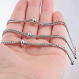 10Pcs 1.8mm Stainless Steel Chain Slider Extender for DIY Jewelry