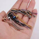 10Pcs 1.8mm Stainless Steel Chain Slider Extender for DIY Jewelry