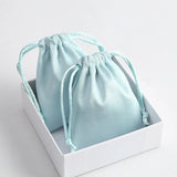10Pcs/Lot Small Fresh Lake Suede Bags for Jewelry Earphone Storage Pouches