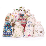 10Pcs/Lot Random Mix Cotton Drawstring Aroma Pouch Vintage Bag