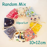 10Pcs/Lot Cotton Drawstring Bag Random Mix Aroma Little Pouch Kids Snack Pouch