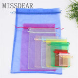 10Pcs/Lot Organza Gift Bag Drawstring Pouches Jewelry Packaging Bags