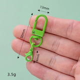 10Pcs DIY Lobster Clasp Clips Colorful Key Chain Ring Hook