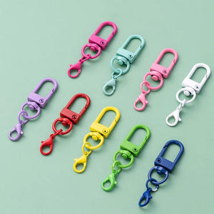 10Pcs DIY Lobster Clasp Clips Colorful Key Chain Ring Hook