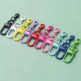 10Pcs 13x50mm Lobster Clasp Clips Colorful Key Chain Ring Buckle Hook