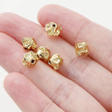 10Pcs/Lot Patterned Brass Spacer Beads for Jewelry Making