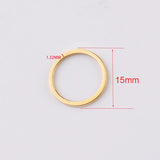 10Pcs 15mm Stainless Steel Beads for DIY Necklace