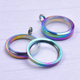 10Pcs 20/30/35/40mm Round Glass Twist Memory Locket Pendant For Jewelry Making