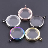 10Pcs 20/30/35/40mm Round Glass Twist Memory Locket Pendant For Jewelry Making