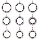 10Pcs/Lot Round Glass Floating Locket Pendant for DIY Living Picture Chain