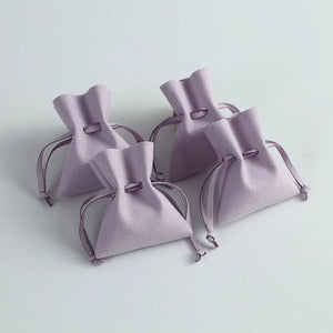 10Pcs Suede Necklace Earring Pouches Wedding Christmas Gift Bags