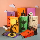 10Pcs Happy Halloween Paper Bags Small Candy Gift Bag Party Favor Packaging Bags