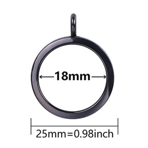 10Pcs 25/30/35/40mm Memory Coin Holder Locket Pendant Glass Living Relicario