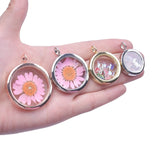 10Pcs 25/30/35/40mm Memory Coin Holder Locket Pendant Glass Living Relicario