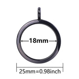 10Pcs 25/30/35/40mm Memory Coin Holder Locket Pendant Glass Living Relicario