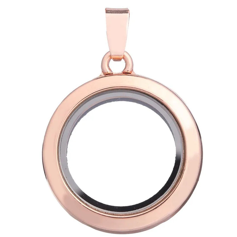 10Pcs 30mm Round Glass Floating Charms Locket Pendant Necklace