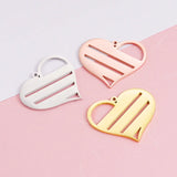 10Pcs 31*35mm Hollow Heart Charms for DIY Jewelry Making