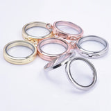 10Pcs 35mm Round Glass Locket Pendant Diy Women Living Photo Relicario Necklaces