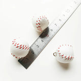 10Pcs Mini PU Wooden Baseball Bat Charms DIY Accessories