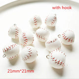 10Pcs Mini PU Wooden Baseball Bat Charms DIY Accessories