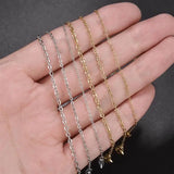 10Pcs/Lot 45-60cm Stainless Steel Chains Link Necklace DIY Jewelry Making