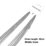 10Pcs/Lot 45-60cm Stainless Steel Chains Link Necklace DIY Jewelry Making