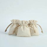 10Pcs Natural Cotton Jute Bags Gift Drawstring Pouches Jewelry Storage Bags