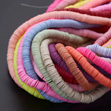 10Pcs 8mm Flat Round Clay Beads DIY Jewelry Making Accesories