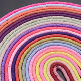 10Pcs 8mm Flat Round Clay Beads DIY Jewelry Making Accesories