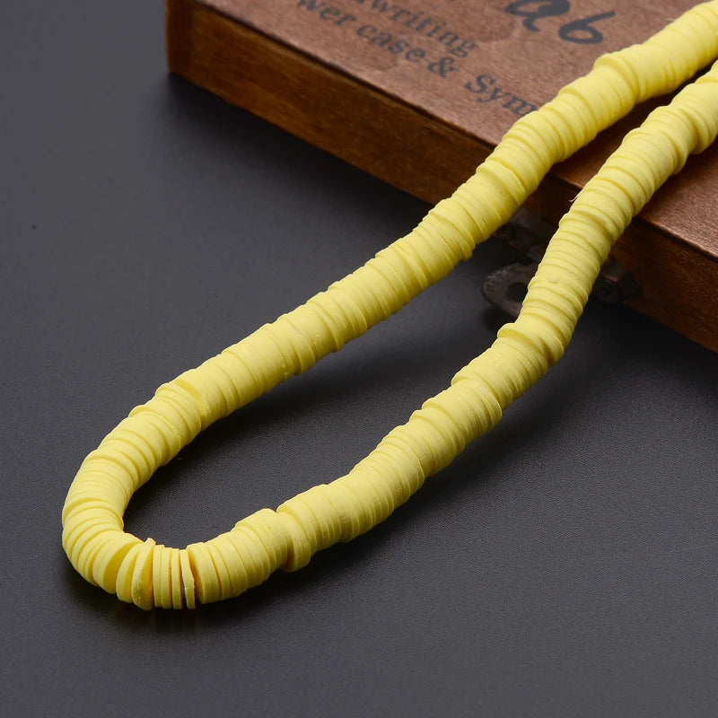 10Pcs 8mm Flat Round Clay Beads DIY Jewelry Making Accesories