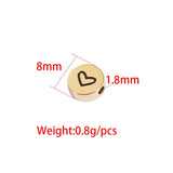 10Pcs/Lot 8mm Heart Beads Mirror Polish Stainless Steel Spacer Beads