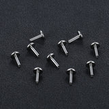 10Pcs Titanium Lip Labret Piercing for Lobe Nostril Cartilage