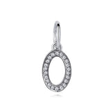 10Pcs/Lot CZ Number Charm for Bracelet DIY 0-9 Arabic Number Jewelry