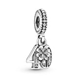 10Pcs/Lot CZ Number Charm for Bracelet DIY 0-9 Arabic Number Jewelry