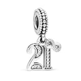 10Pcs/Lot CZ Number Charm for Bracelet DIY 0-9 Arabic Number Jewelry