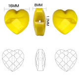 10Pcs 16mm Austrian Crystal Heart Pendants DIY Charms Bracelet