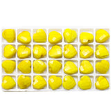 10Pcs/Lot Austrian Glass Heart Beads Yellow 16mm Crystal Charm Pendant