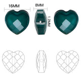 10Pcs/Lot Austrian Glass Heart Beads Yellow 16mm Crystal Charm Pendant