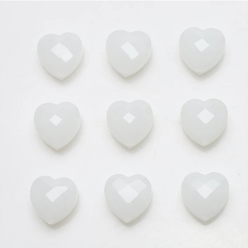 10Pcs/Lot Austrian Glass Heart Beads Yellow 16mm Crystal Charm Pendant