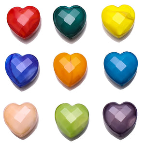 10Pcs/Lot Austrian Glass Heart Beads Yellow 16mm Crystal Charm Pendant