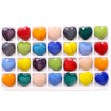 10Pcs/Lot Austrian Glass Heart Beads Yellow 16mm Crystal Charm Pendant