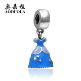 10Pcs Enamel Princess Dress Charms DIY Jewelry Making Accessory