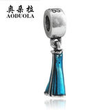 10Pcs Enamel Princess Dress Charms for DIY Jewelry Making