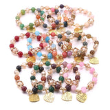 10Pcs Bohemian Style Resin Mixed Bracelet Women's Charm Jewelry